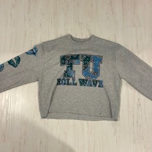 Tulane University cropped crew neck